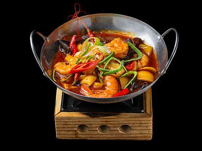 FRUTTI DI MARE IN PADELLA DI FUOCO